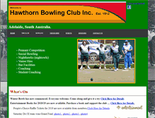 Tablet Screenshot of hawthornbowlingclub.com.au